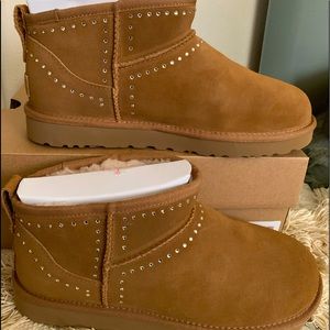 Ugg Classic Ultra Mini Bling Boots Authentic Size 10